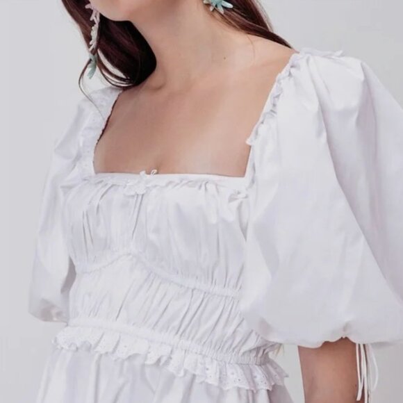 For Love and Lemons Jackson White Mini Dress Size S - Picture 3 of 12